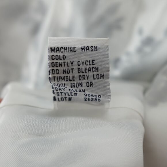 Dressbarn Oriental Jacket Womens Sz 14w Asian Style White w/ Black Floral Lined - Picture 14 of 16